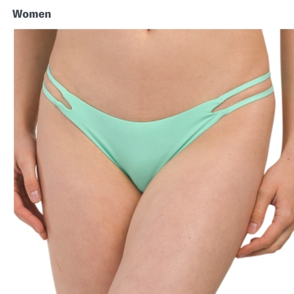 l*space Other - Mint Green Bikini Bottom-high Cut Leg- Nylon-Spandex-Side Straps!